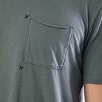 Raw Pocket Crew Neck T-Shirt // Forrest Green (L)