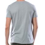 Split Collar V-Neck T-Shirt // Vancouver Grey (L)