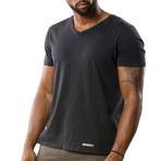 Dorsal V-Neck T-Shirt // Vintage Black (XL)