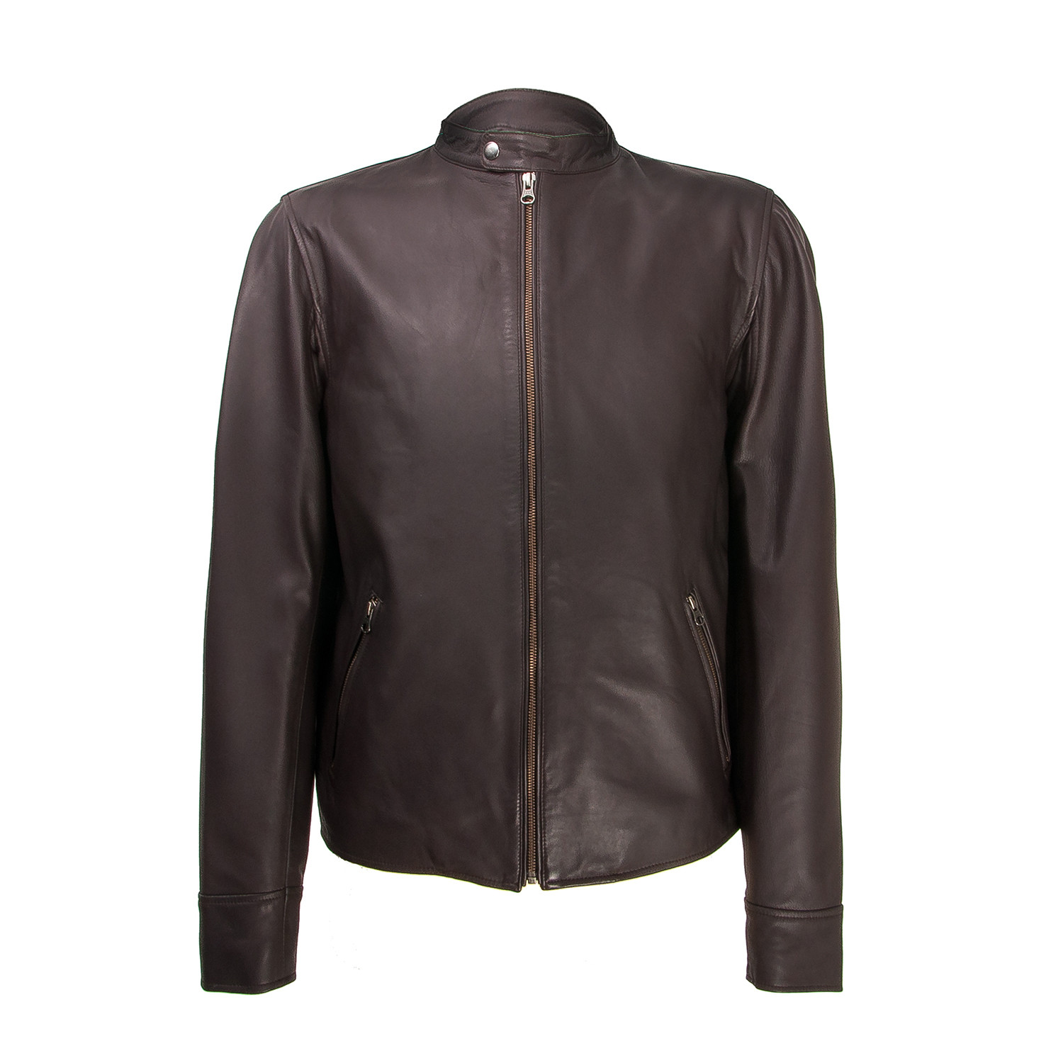 Sleek Leather Jacket // Brown (S) - ZERIMAR - Touch of Modern