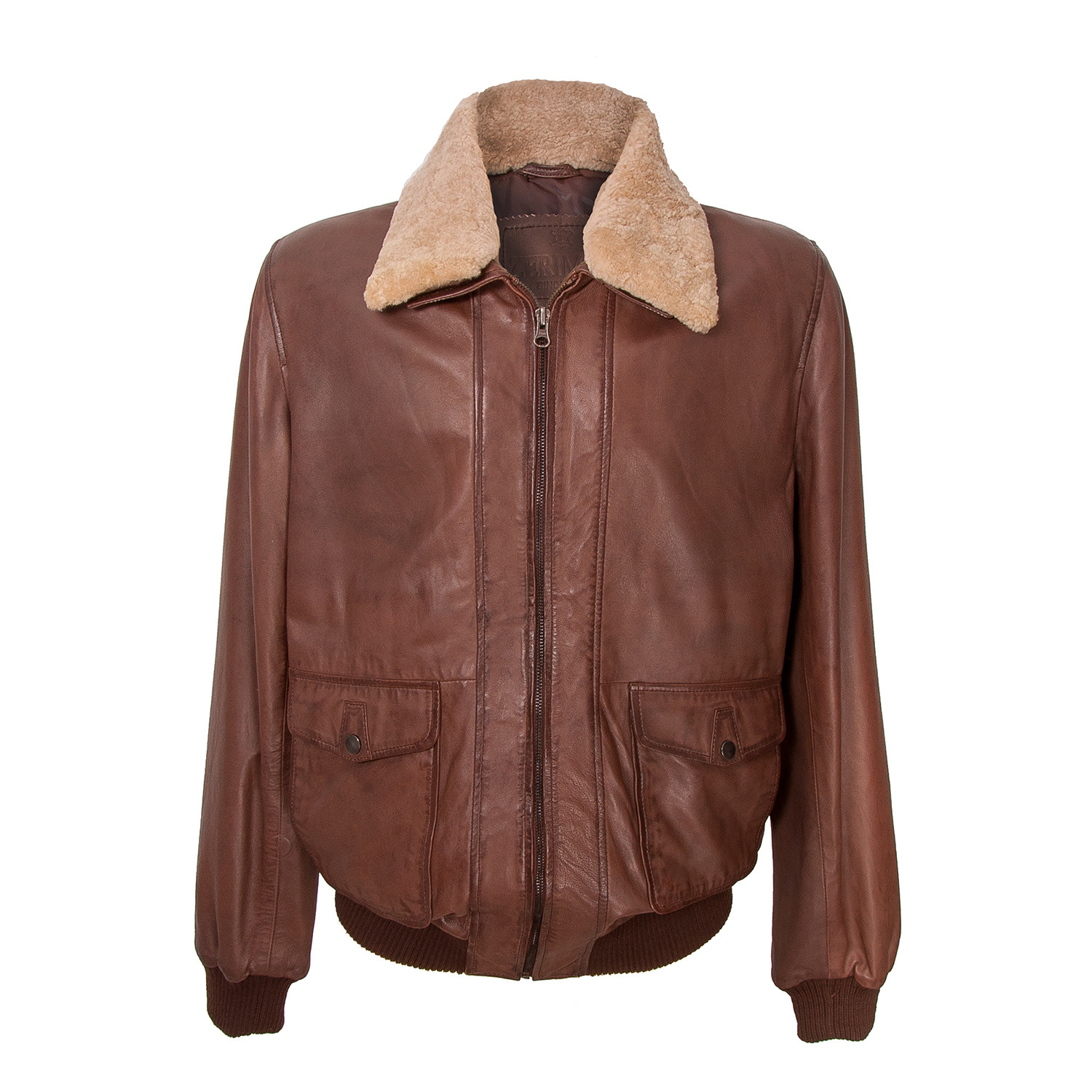 Leather Aviator Jacket // Brown (XL) - ZERIMAR - Touch of Modern