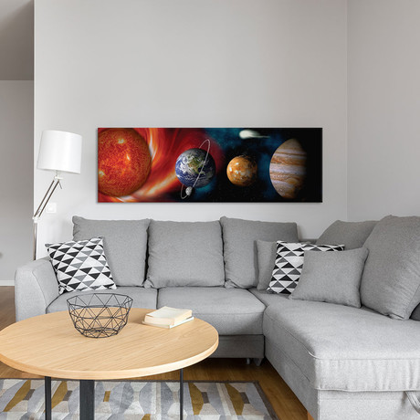 Sun and Planets (36"W x 12"H x 0.75"D)