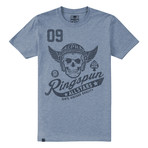 Skull T-Shirt // Smoke Blue (Small)