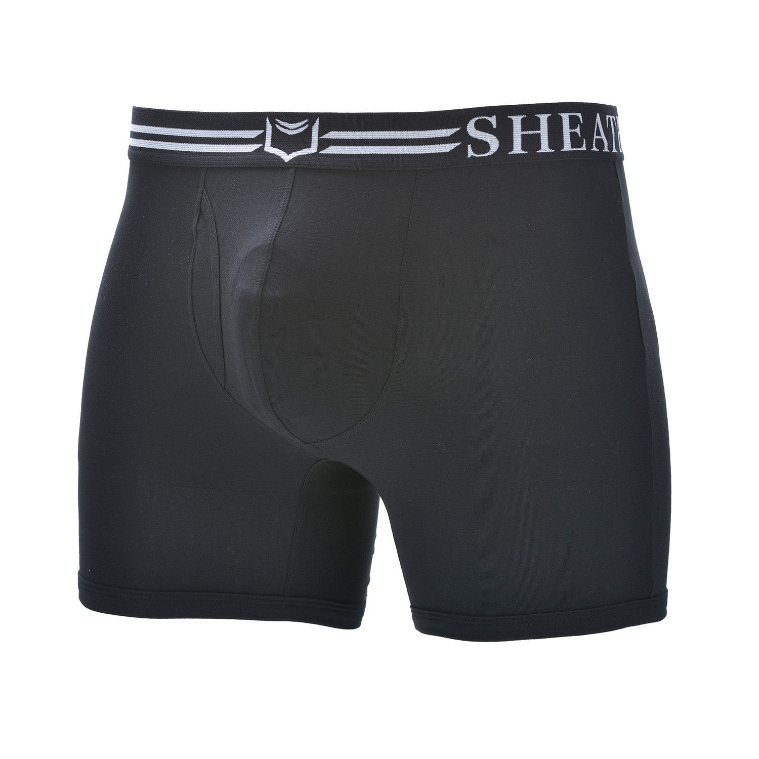 SHEATH 4.0 Men's Dual Pouch Boxer Brief // Black (Small) - Sheath
