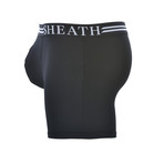 SHEATH 4.0 Men's Dual Pouch Boxer Brief // Black (Medium)