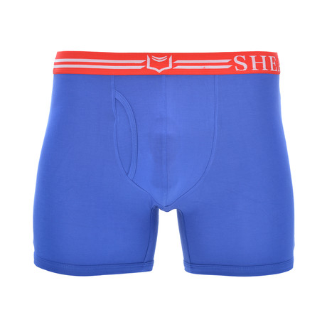 SHEATH 4.0 Men's Dual Pouch Boxer Brief // Red, White + Blue (Large)
