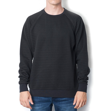 Poway Textured Sweatshirt // Black (S)