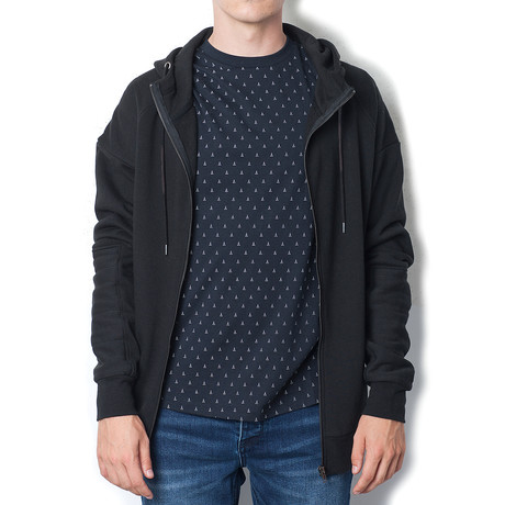 Auburn Zip-Up Hoodie // Black (S)