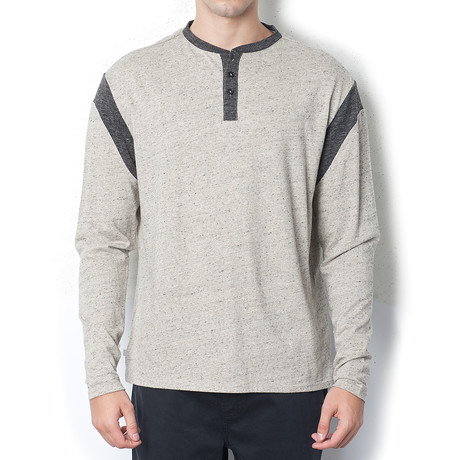 Wither Long-Sleeve Henley // Heather Oatmeal (S)