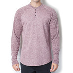 Fade Long-Sleeve Henley // Maroon (M)