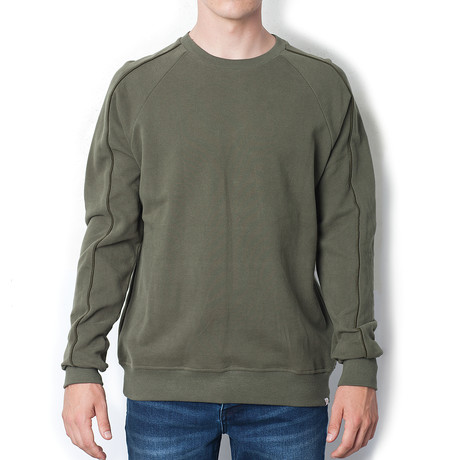 Metro Crew Neck Sweatshirt // Olive (S)