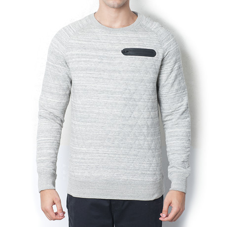 Mcmurray Quilted Sweatshirt // Heather Grey (M)