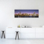 Lake Michigan Skyline At Night (36"H x 12"W x 0.75"D)