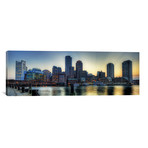 Boston Panoramic Skyline Cityscape // Unknown Artist (60"W x 20"H x 0.75"D)