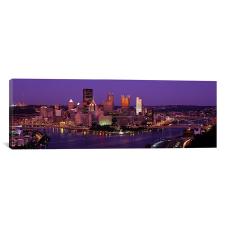 Pittsburgh at Dusk (48"H x 16"W x 0.75"D)