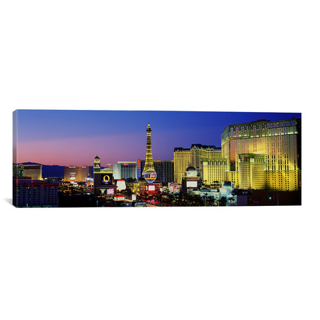 Las Vegas Strip At Dusk (48"H x 16"W x 0.75"D)