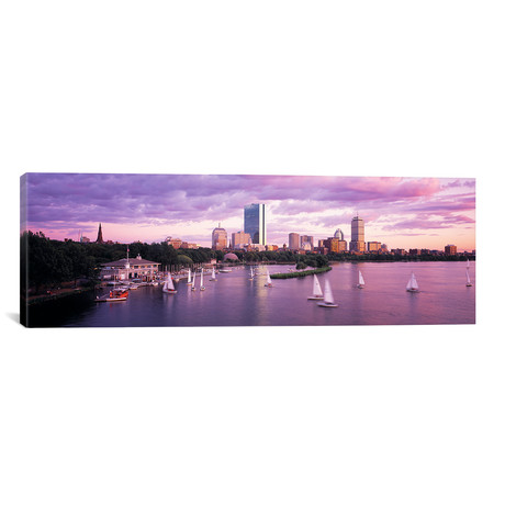 Boston At Dusk (36"H x 12"W x 0.75"D)