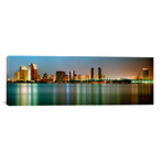 San Diego Skyline At Night (36"H x 12"W x 0.75"D)