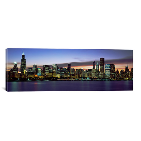 Lake Michigan Waterfront Skyline (36"H x 12"W x 0.75"D)