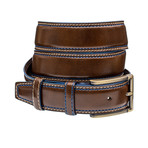 Reagan 3.5 Cm Stitch Belt // Brown (XS)