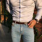 Skylar 2.5 Cm Belt // Brown (XL)