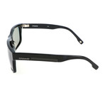 Jory Thick Rectangular Sunglasses // Black