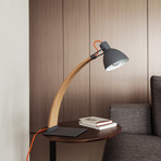 Laito Wood Table Lamp (White)