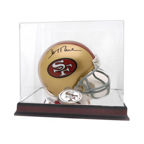 Signed + Framed Helmet // Jerry Rice