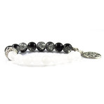 Yin + Yang Bonsai Tree Bracelet // Cracked Crystal