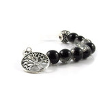 Yin + Yang Bonsai Tree Bracelet // Cracked Crystal