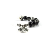 Yin + Yang Bonsai Tree Bracelet // Cracked Crystal