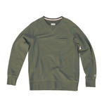 Everyday Crewneck Sweater // Military Green (M)