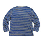 Go To Long-Sleeve Striped Tee // Navy (L)