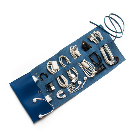 Travel Cord Roll (Blue)