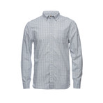 Truman Button Collar Shirt // Gray Grid Check (L)
