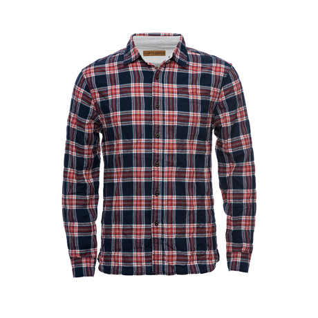 Truman Square Pocket Shirt // Red + Navy Plaid (XS)