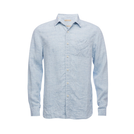Truman Square Pocket Shirt // Light Blue Linen (XS)