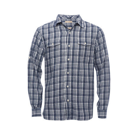 Truman Flap Pocket Shirt // Blue Shadow Plaid (XS)