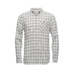 Truman Button Collar Shirt // Tan Check (M)