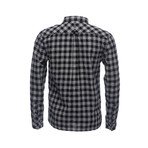 Truman Button Collar Shirt // Black + Grey Check (L)
