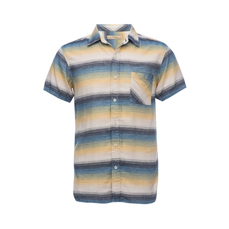 Truman Short Sleeve Square Pocket Shirt // Multi Gradient Stripe (XS)
