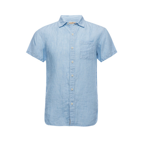 Truman Short Sleeve Square Pocket Shirt // Blue Chambray (XS)