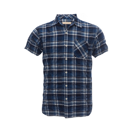 Truman Short-Sleeve Square Pocket Shirt // Navy (XS)