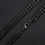 Curb Chain Necklace // Black