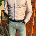 Skylar 3.5 Cm Belt // Navy Blue (XS)