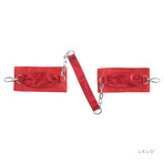 Sutra // 100% Pure Silk Chainlink Cuffs // Red (Red)