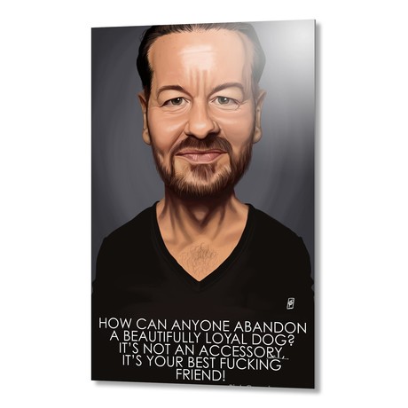 Celebrity Sunday: Ricky Gervais Special // Aluminum Print (16"W x 24"H)