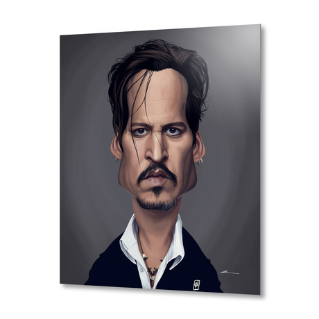 Johnny Depp // Aluminum Print (16"W x 20"H)