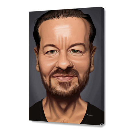 Celebrity Sunday: Ricky Gervais // Stretched Canvas (16"W x 24"H x 1.5"D)