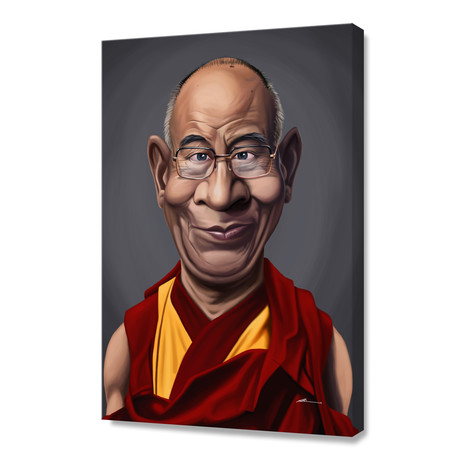 Celebrity Sunday: Dalai Lama // Stretched Canvas (16"W x 24"H x 1.5"D)